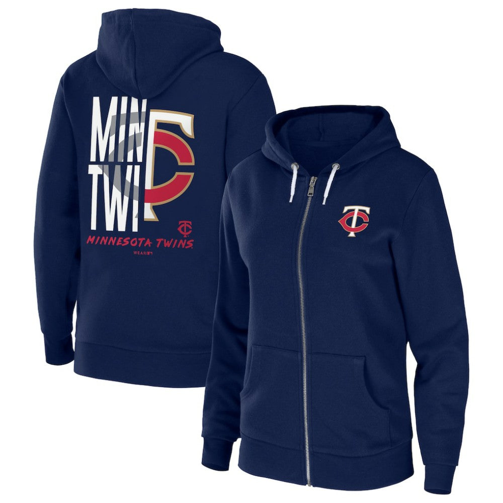 Minnesota Twins WEAR by Erin Andrews Women's Sponge Fleece Full-Zip Hoodie On Sale