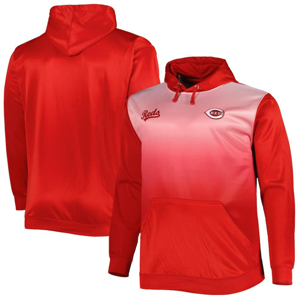 Cincinnati Reds Fade Sublimated Fleece Pullover Hoodie for sale