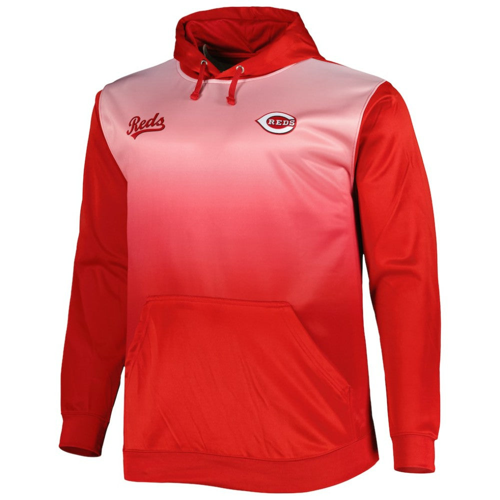 Cincinnati Reds Fade Sublimated Fleece Pullover Hoodie for sale