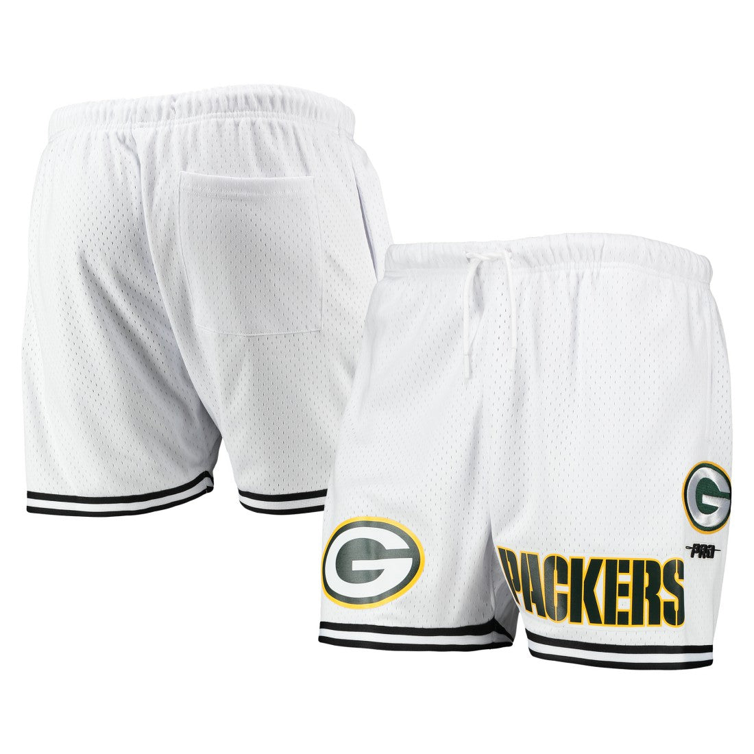 Green Bay Packers Pro Standard Mesh Shorts White/Black - NFL