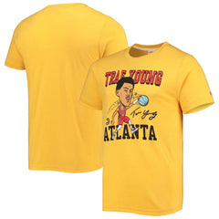 NBA - Trae Young Atlanta Hawks Homage Caricature Tri-Blend T-Shirt - Gold