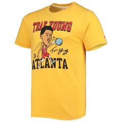 NBA - Trae Young Atlanta Hawks Homage Caricature Tri-Blend T-Shirt - Gold