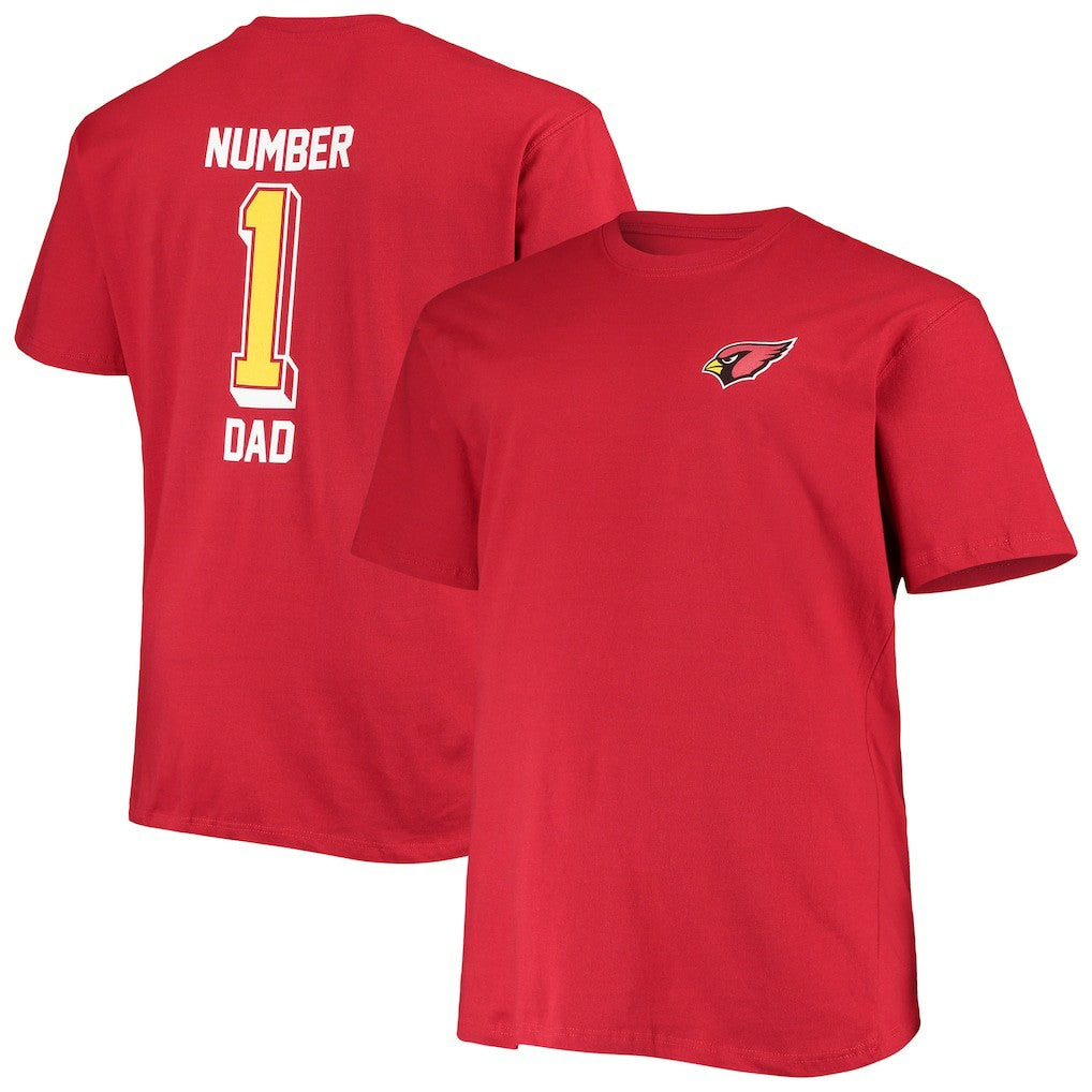 Arizona Cardinals Big & Tall #1 Dad 2-Hit T-Shirt Cardinal - Fanatics
