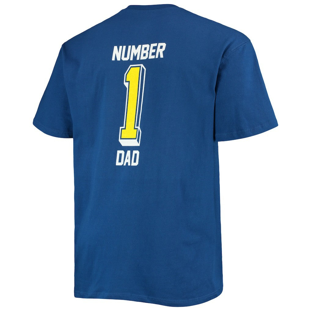 Los Angeles Rams Big & Tall #1 Dad 2-Hit T-Shirt Royal - Fanatics