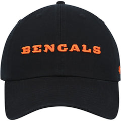 Cincinnati Bengals '47 Clean Up Script Adjustable Hat Black - 47 brand