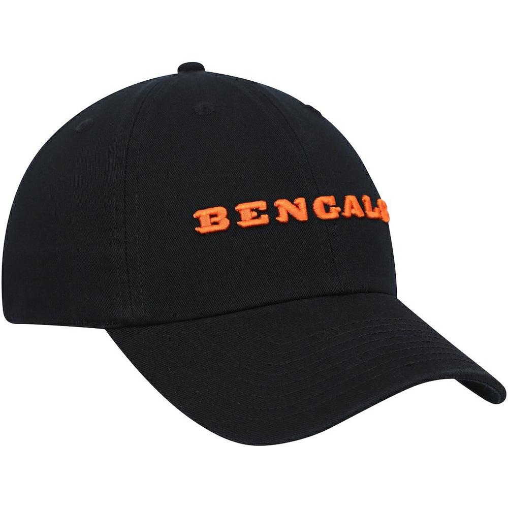 Cincinnati Bengals '47 Clean Up Script Adjustable Hat Black - 47 brand