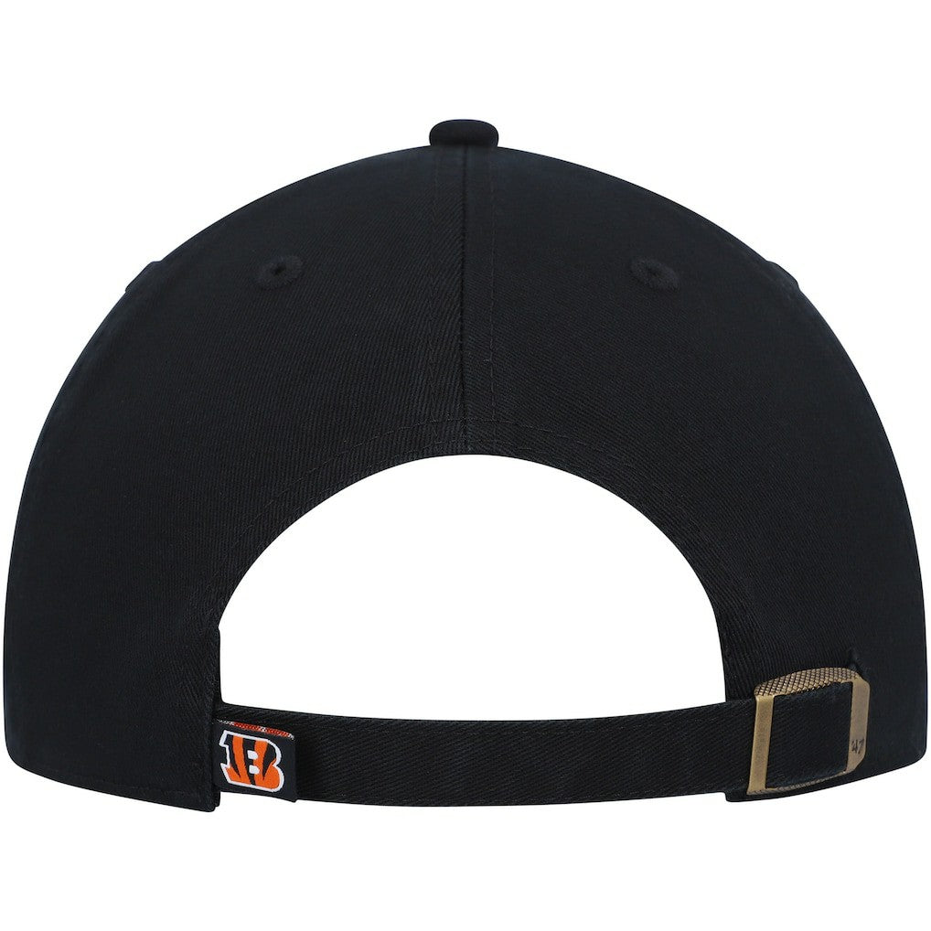 Cincinnati Bengals '47 Clean Up Script Adjustable Hat Black - 47 brand