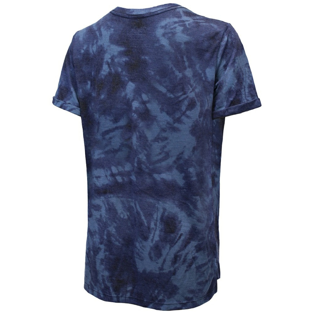 Seattle Kraken Majestic Threads Women's Boyfriend Tie-Dye T-Shirt Deep Sea Blue