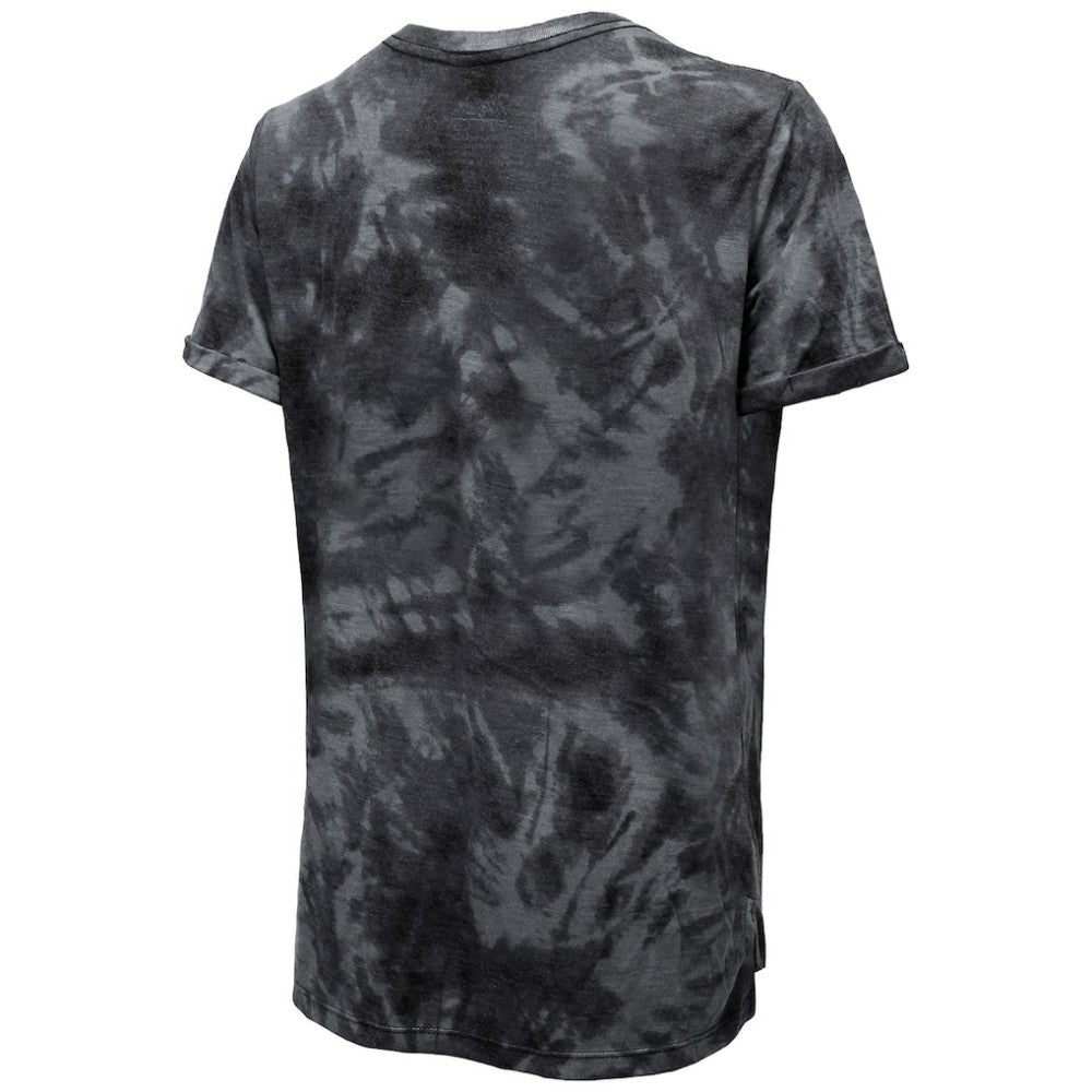 Pittsburgh Penguins Majestic Threads Women's Boyfriend Tie-Dye Tri-Blend T-Shirt Black