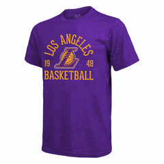 NBA - Los Angeles Lakers Majestic Threads Ball Hog Logo Tri-Blend T-Shirt - Heathered Purple