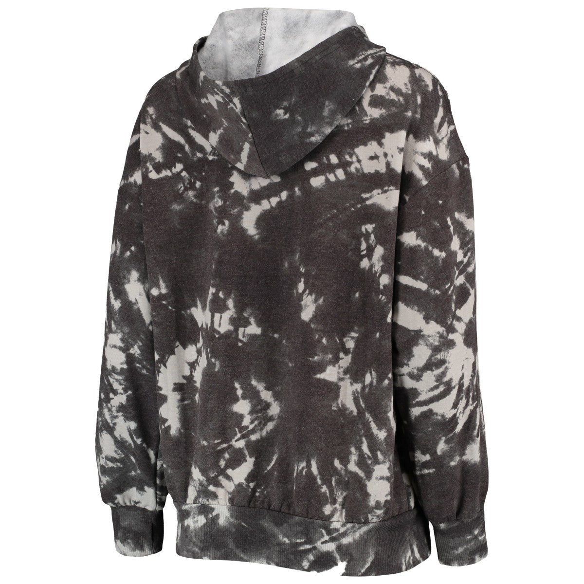 NBA - Phoenix Suns Majestic Threads Women's Burble Tie-Dye Tri-Blend Pullover Hoodie - Black
