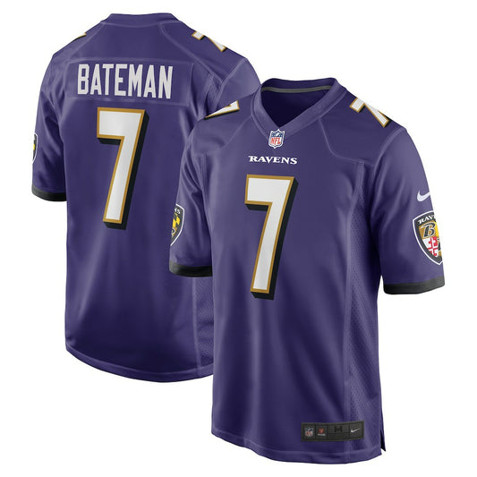 Rashod Bateman Baltimore Ravens Game Player Jersey - Purple | NFL Jerseys