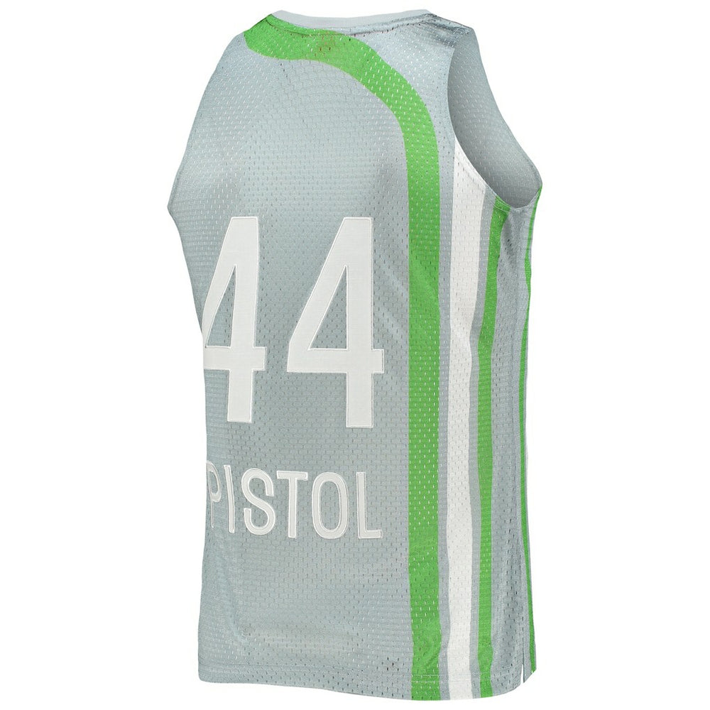 Mitchell & Ness - Pete Maravich Atlanta Hawks 75th Anniversary 1971/72 Hardwood Classics Swingman Jersey - Silver