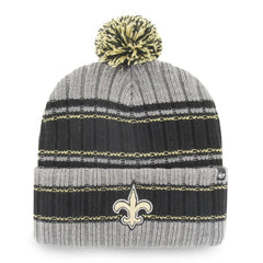 New Orleans Saints '47 Rexford Cuffed Knit Hat with Pom Graphite/Black - 47 brand