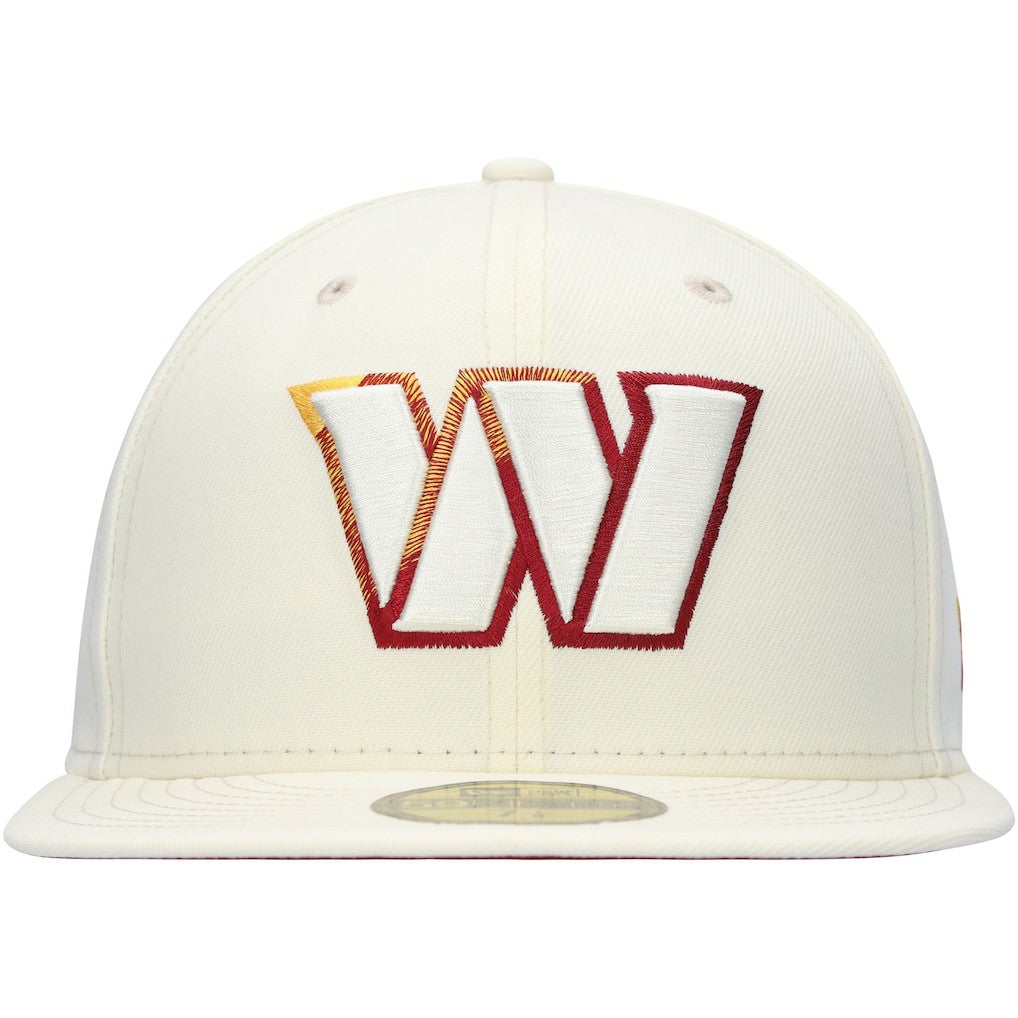 Washington Commanders New Era Chrome Color Dim 59FIFTY Fitted Hat Cream - NFL