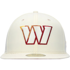 Washington Commanders New Era Chrome Color Dim 59FIFTY Fitted Hat Cream - NFL