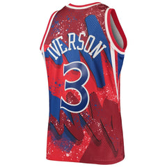 Mitchell & Ness - Allen Iverson Philadelphia 76ers Hardwood Classics 1996/97 Hyper Hoops Swingman Jersey - Red