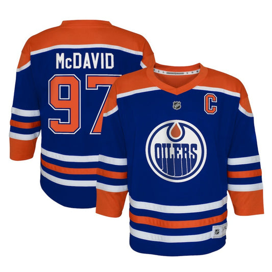 Connor McDavid Edmonton Oilers Youth Home Replica Player Jersey - Royal | NHL Jerseys