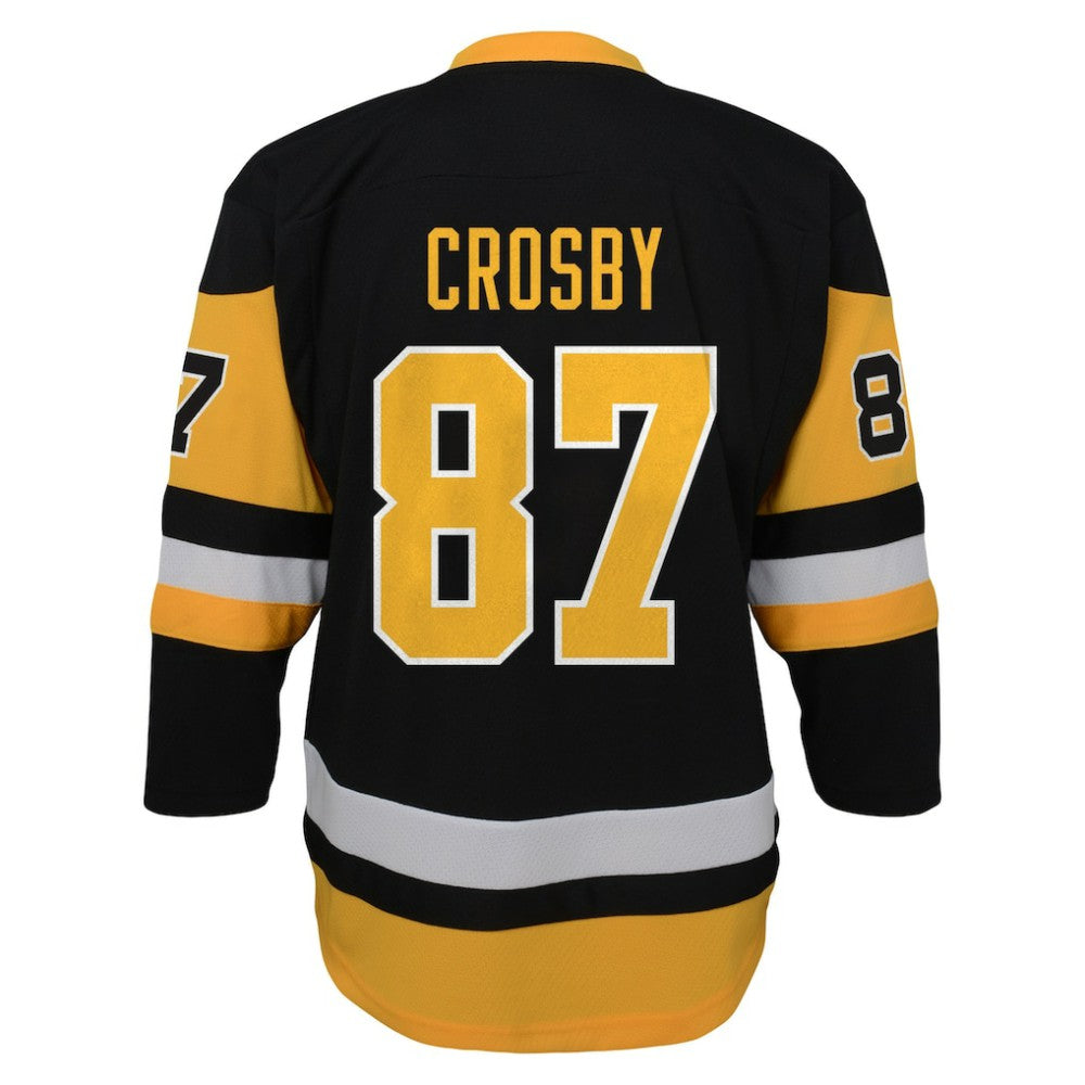 Sidney Crosby Pittsburgh Penguins Youth Captain Patch Home Replica Player Jersey - Black | NHL Jerseys