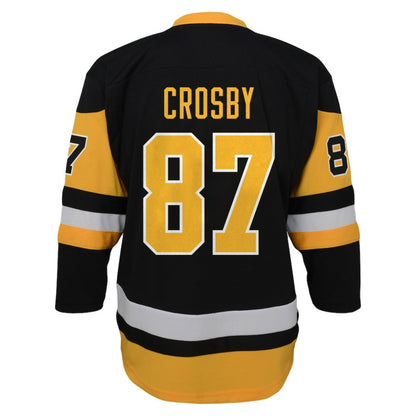 Sidney Crosby Pittsburgh Penguins Youth Captain Patch Home Replica Player Jersey - Black | NHL Jerseys