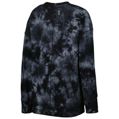 New Orleans Saints MSX by Michael Strahan Women's Bailey Tie-Dye Tri-Blend Pullover Sweatshirt Black - NFL