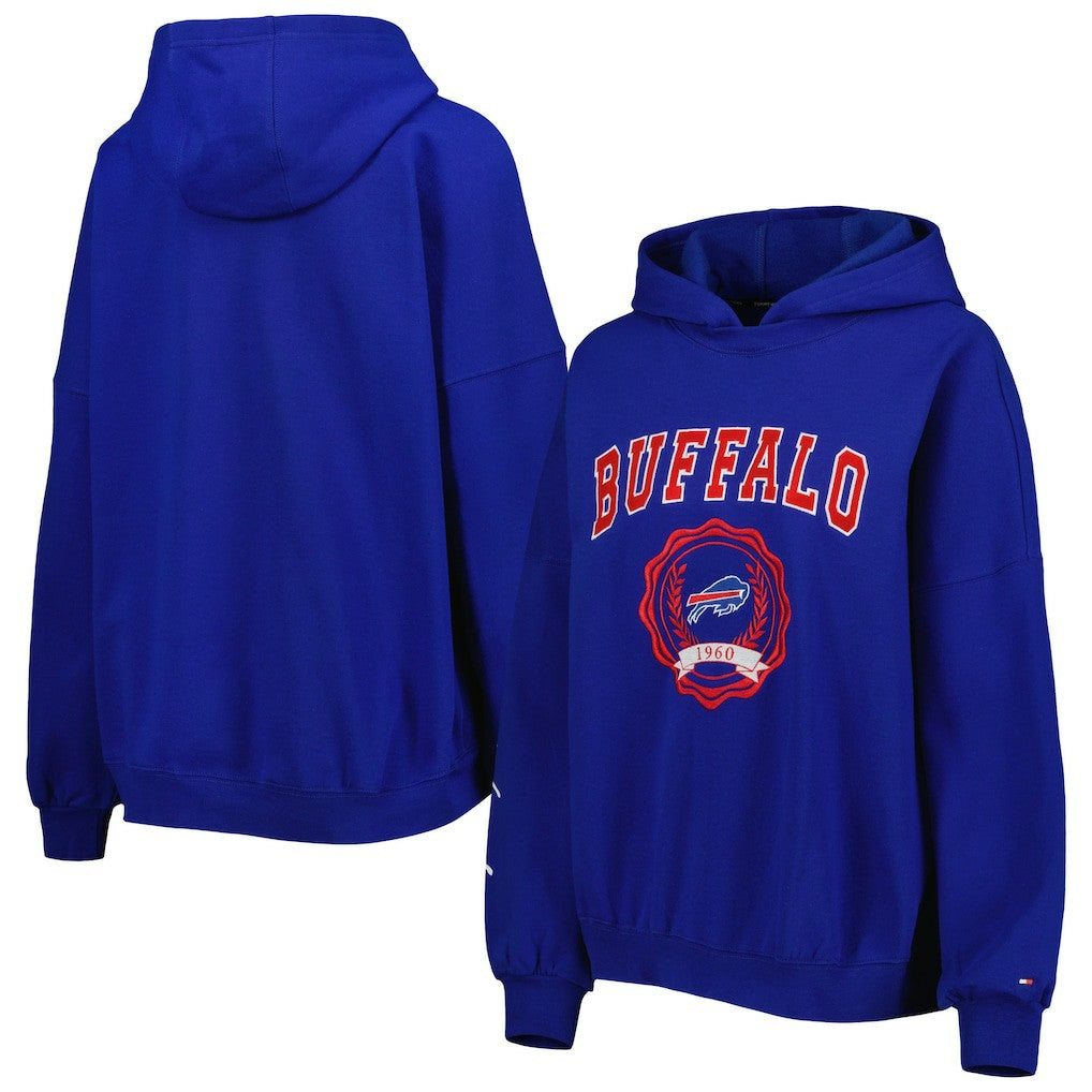 Buffalo Bills Tommy Hilfiger Women's Becca Drop Shoulder Pullover Hoodie Royal - NFL