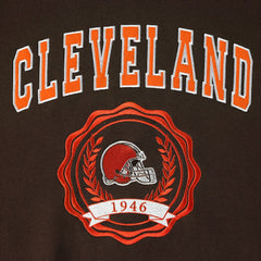 Cleveland Browns Tommy Hilfiger Women's Becca Drop Shoulder Pullover Hoodie Brown - NFL