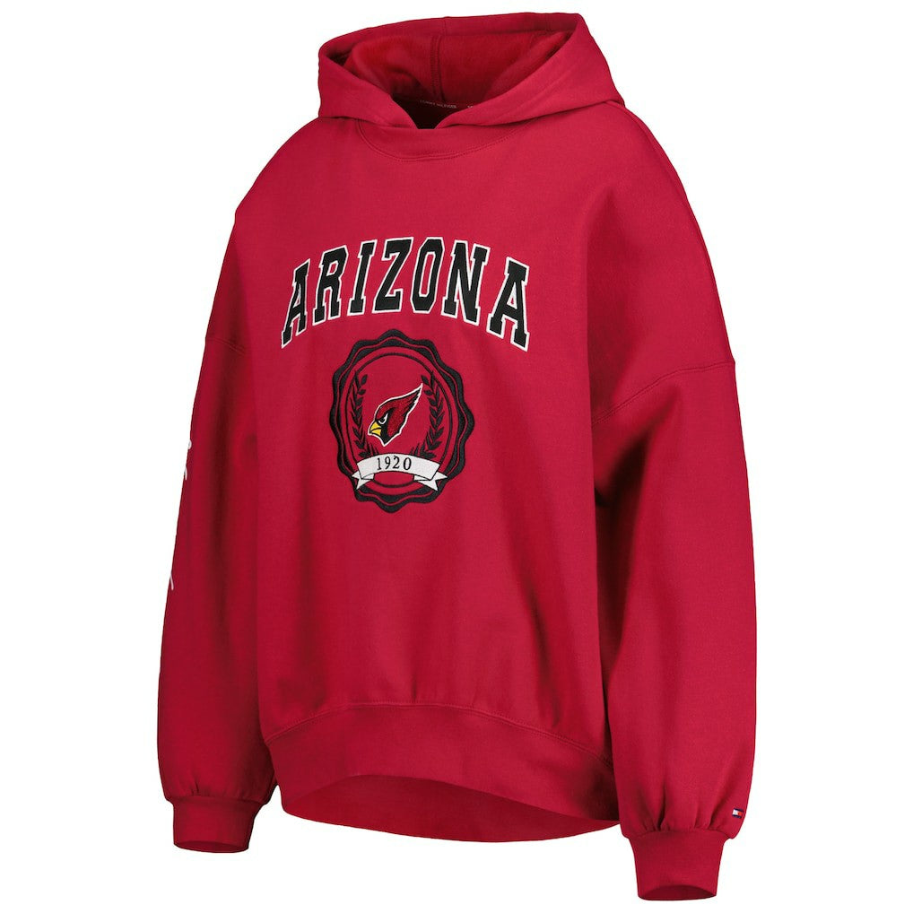 Arizona Cardinals Tommy Hilfiger Women's Becca Drop Shoulder Pullover Hoodie Cardinal - NFL