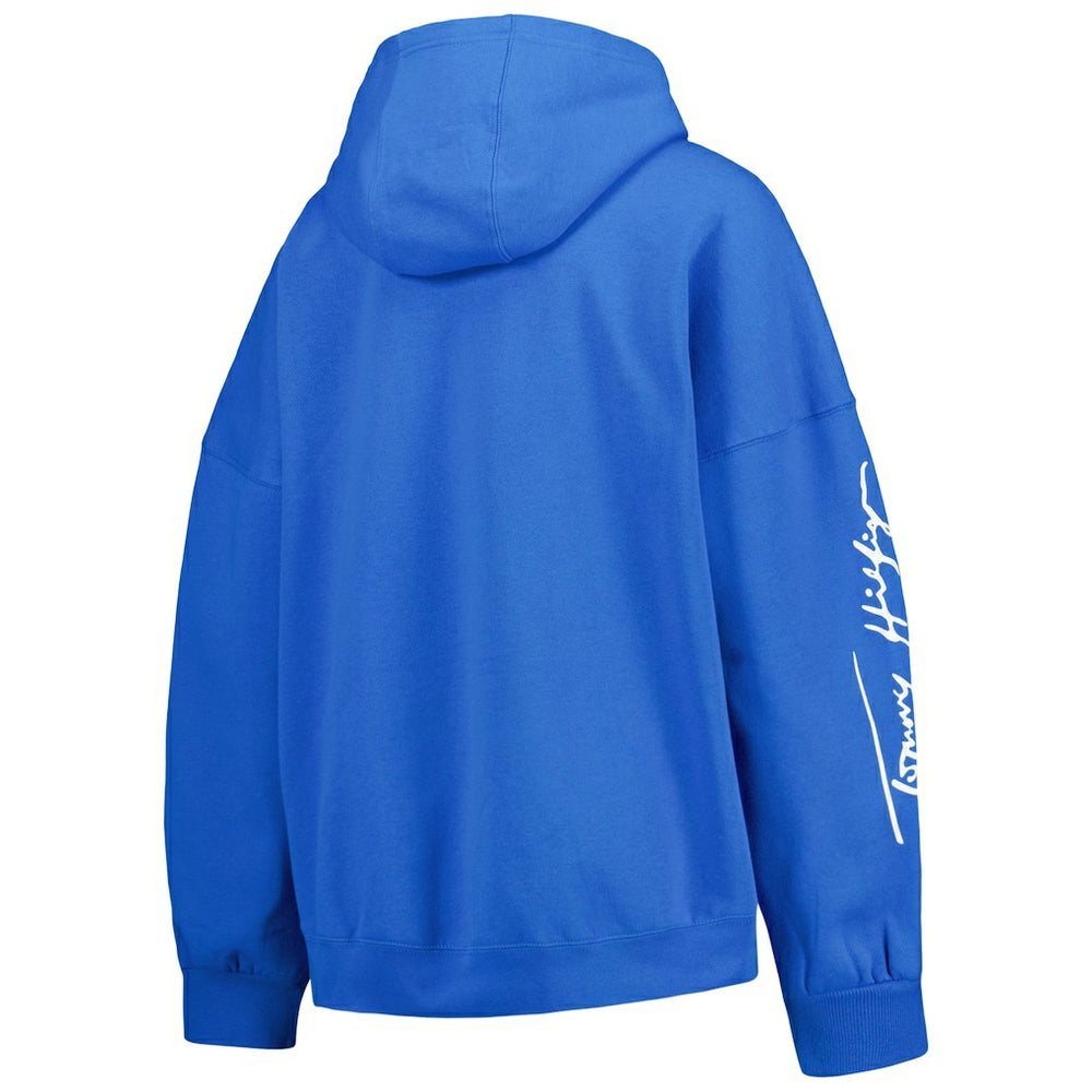 Los Angeles Chargers Tommy Hilfiger Women's Becca Drop Shoulder Pullover Hoodie Powder Blue - NFL