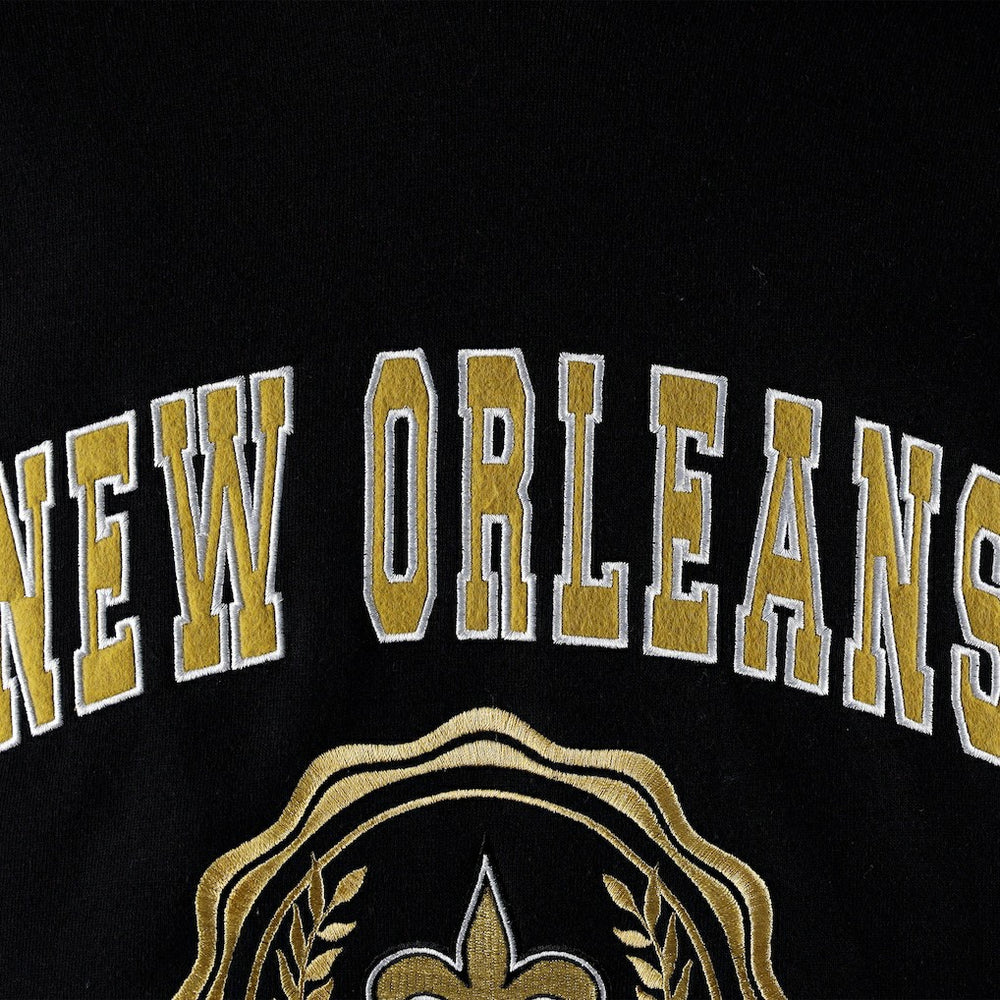 New Orleans Saints Tommy Hilfiger Women's Becca Drop Shoulder Pullover Hoodie Black - NFL