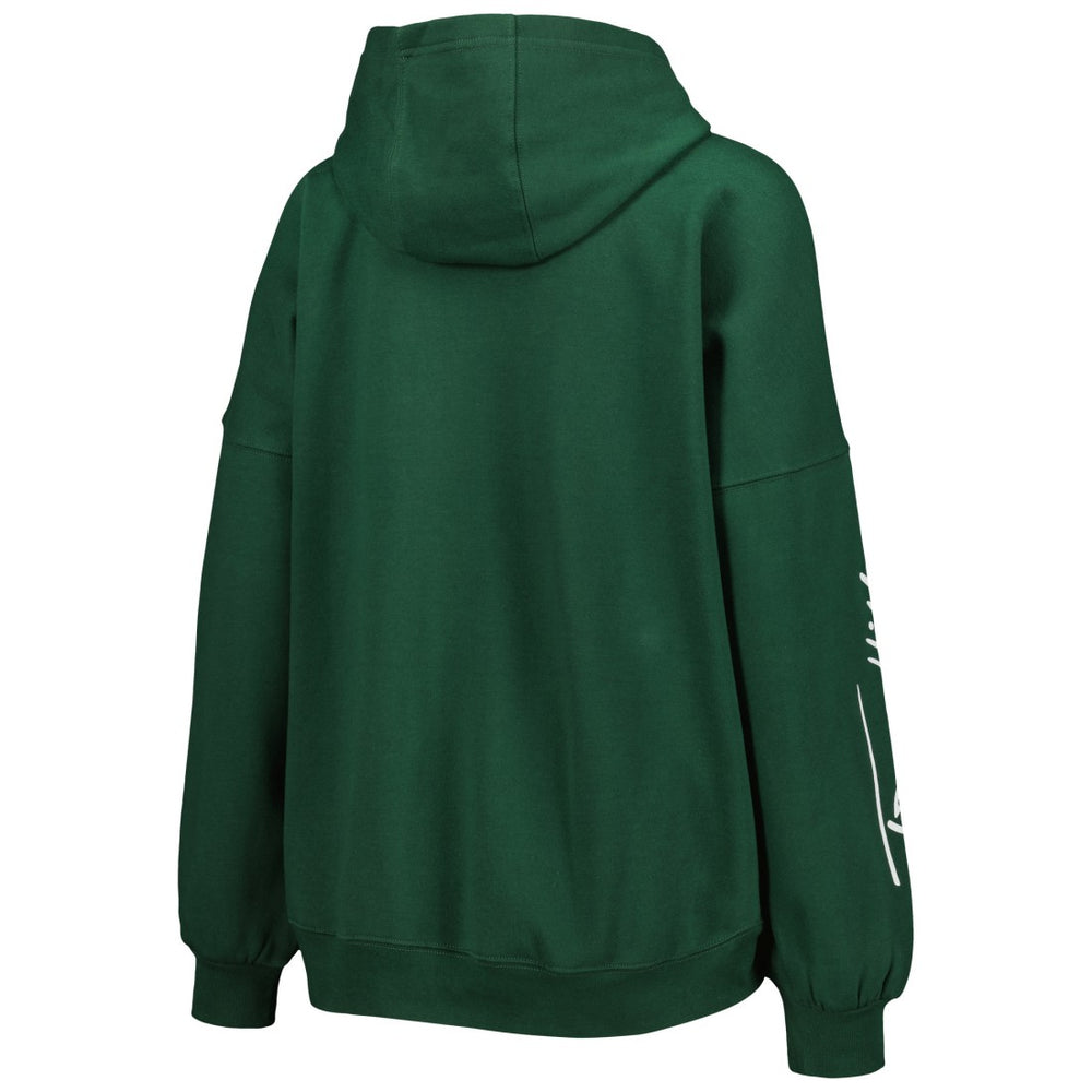 Green Bay Packers Tommy Hilfiger Women's Becca Drop Shoulder Pullover Hoodie Green - NFL