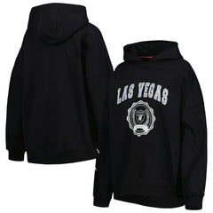 Las Vegas Raiders Tommy Hilfiger Women's Becca Drop Shoulder Pullover Hoodie Black - NFL