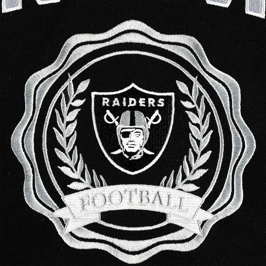 Las Vegas Raiders Tommy Hilfiger Women's Becca Drop Shoulder Pullover Hoodie Black - NFL