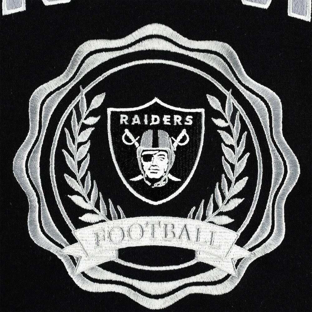 Las Vegas Raiders Tommy Hilfiger Women's Becca Drop Shoulder Pullover Hoodie Black - NFL
