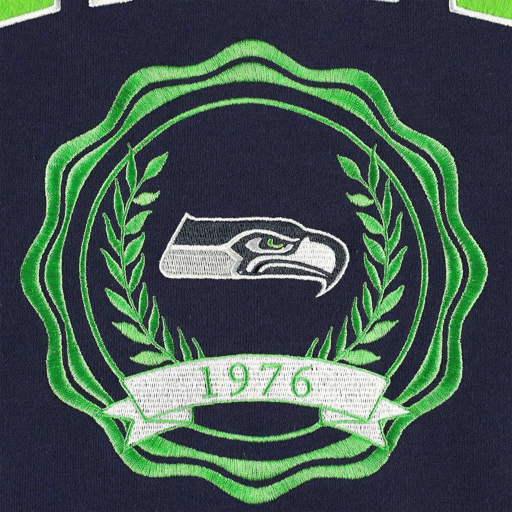 Seattle Seahawks Tommy Hilfiger Women's Becca Drop Shoulder Pullover Hoodie College Navy - NFL