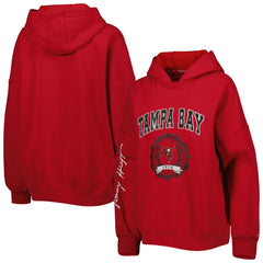 Tampa Bay Buccaneers Tommy Hilfiger Women's Becca Drop Shoulder Pullover Hoodie Red - NFL