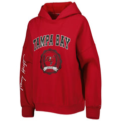 Tampa Bay Buccaneers Tommy Hilfiger Women's Becca Drop Shoulder Pullover Hoodie Red - NFL