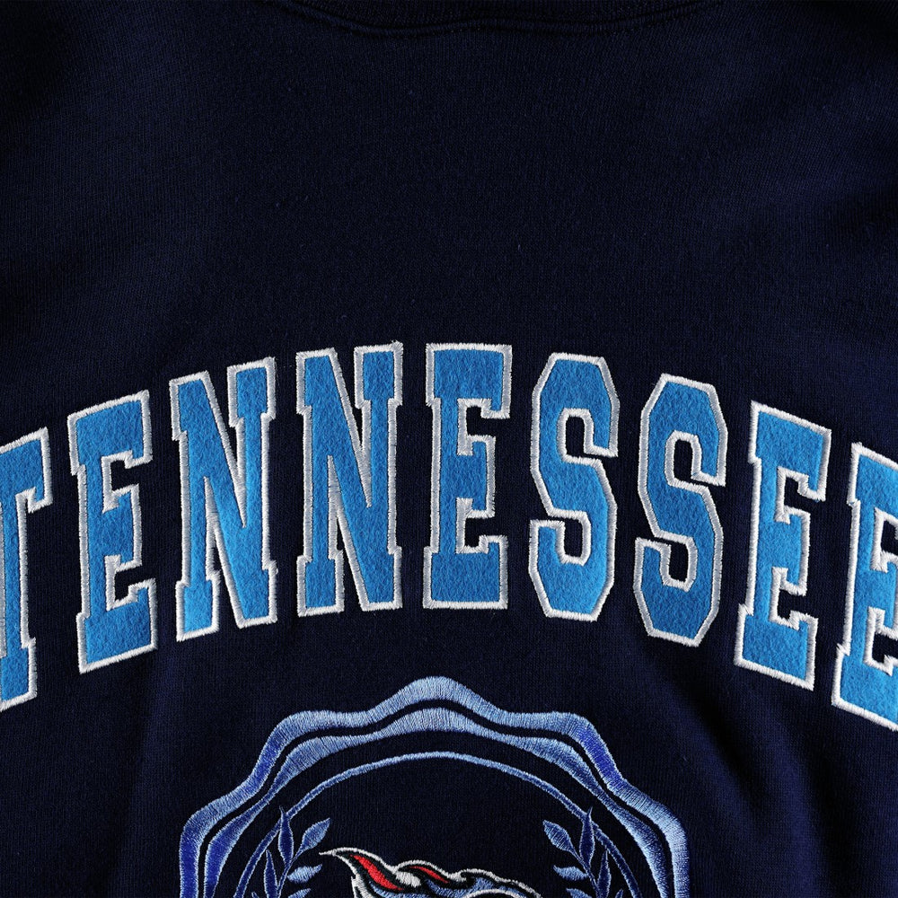 Tennessee Titans Tommy Hilfiger Women's Becca Drop Shoulder Pullover Hoodie Navy - NFL