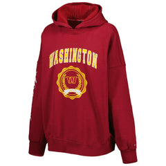 Washington Commanders Tommy Hilfiger Women's Becca Drop Shoulder Pullover Hoodie Burgundy - NFL