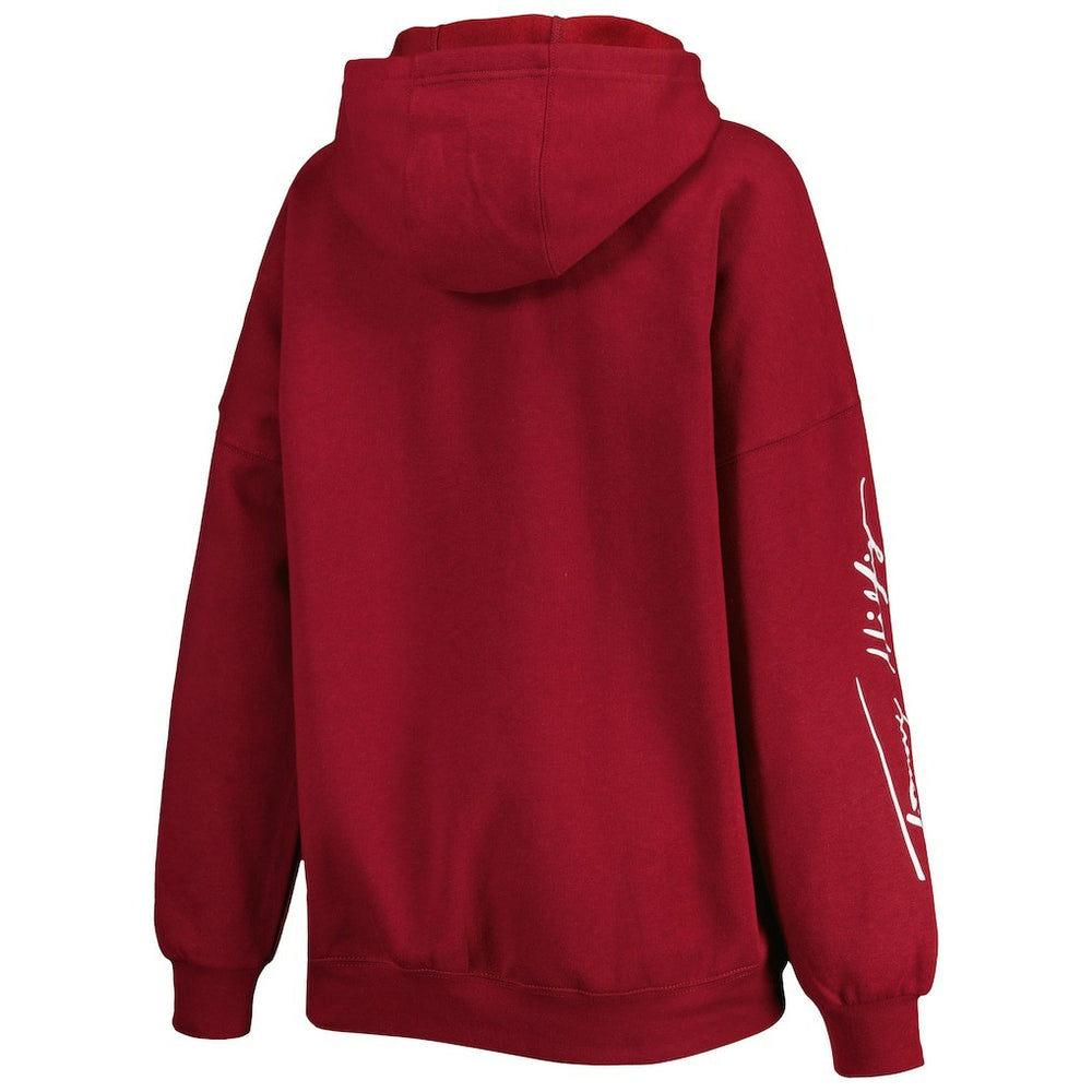 Washington Commanders Tommy Hilfiger Women's Becca Drop Shoulder Pullover Hoodie Burgundy - NFL