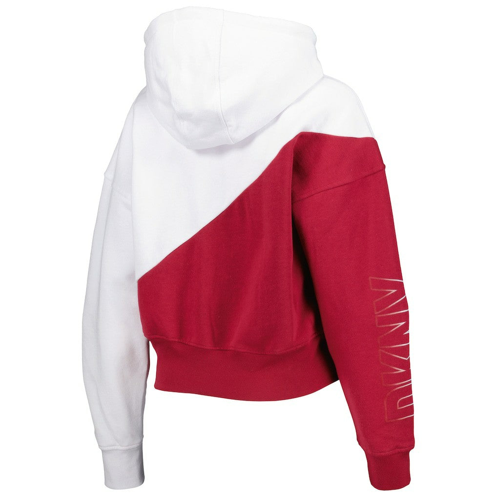 Arizona Cardinals DKNY Sport Women's Bobbi Color Blocked Pullover Hoodie White/Cardinal - NFL