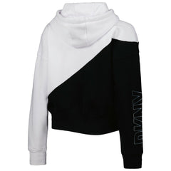 New Orleans Saints DKNY Sport Women's Bobbi Color Blocked Pullover Hoodie White/Black - NFL