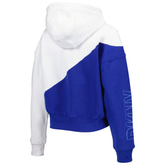 Los Angeles Rams DKNY Sport Women's Bobbi Color Blocked Pullover Hoodie White/Royal - NFL