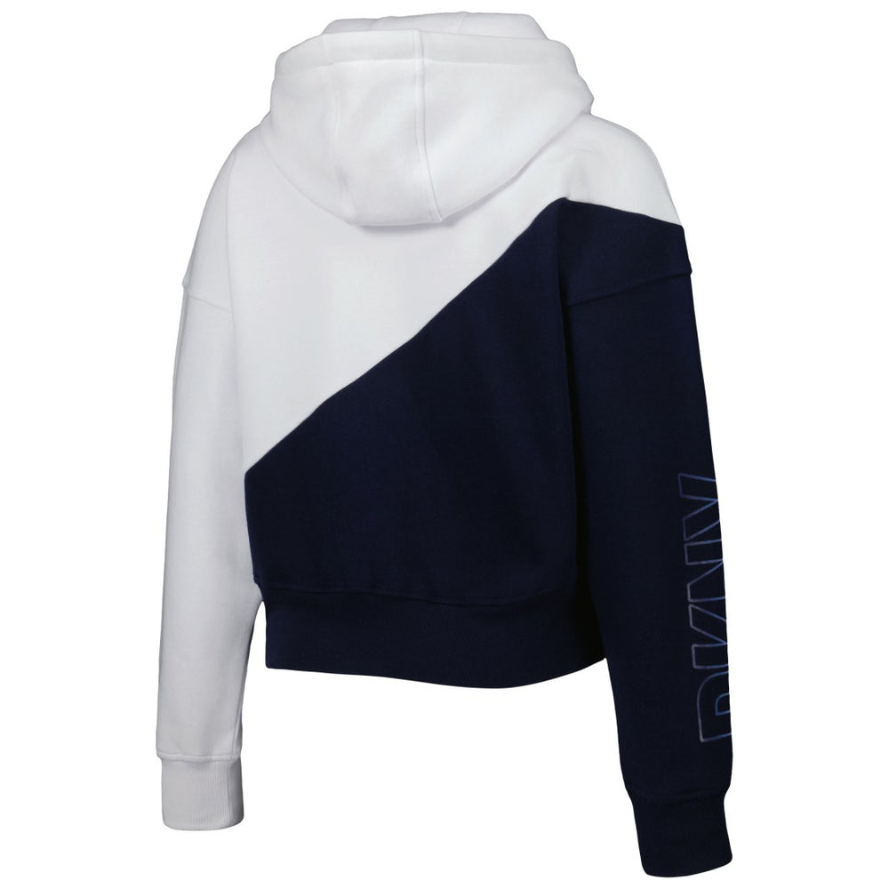 Tennessee Titans DKNY Sport Women's Bobbi Color Blocked Pullover Hoodie White/Navy - NFL