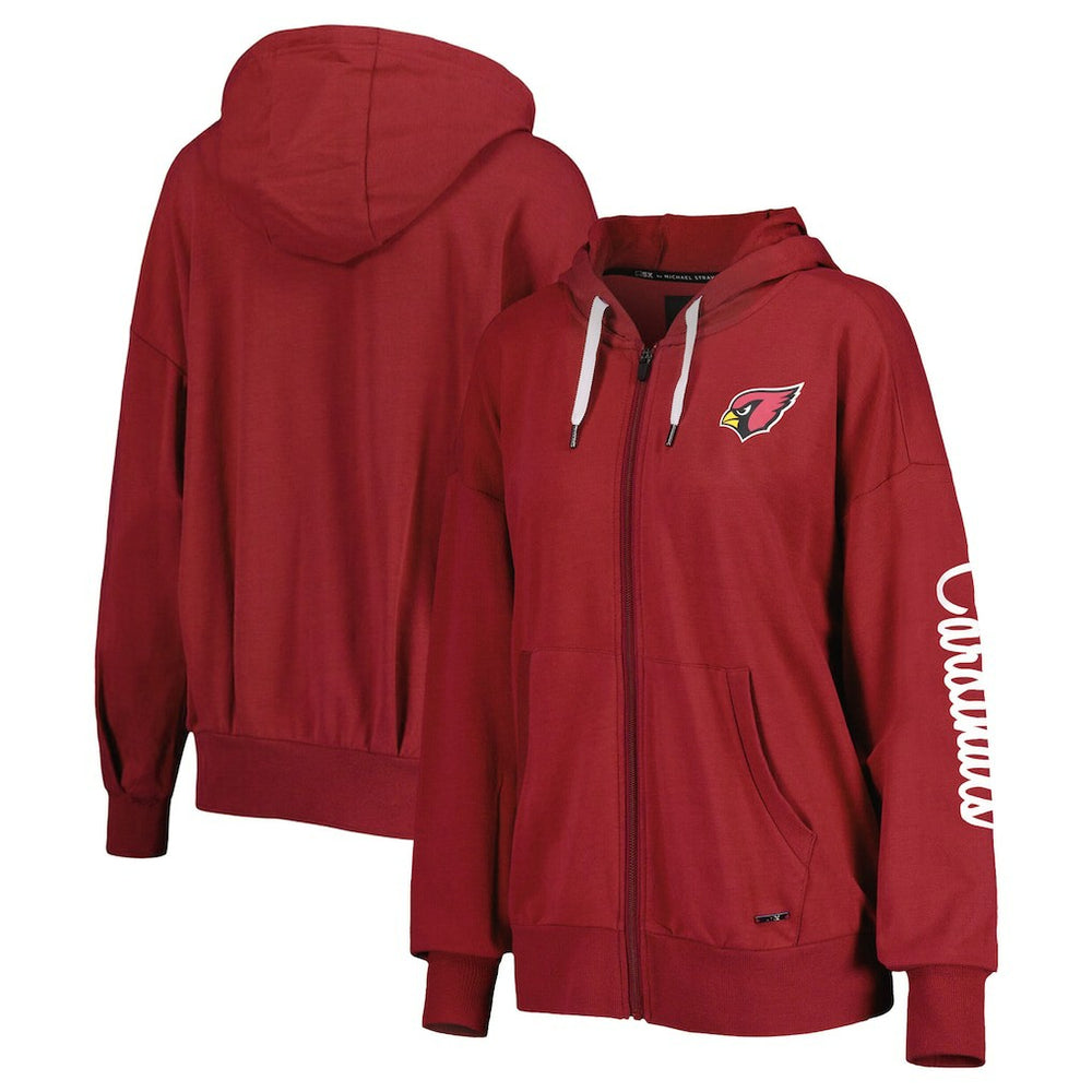 Arizona Cardinals MSX by Michael Strahan Women's Emerson Lightweight Full-Zip Hoodie Cardinal - NFL