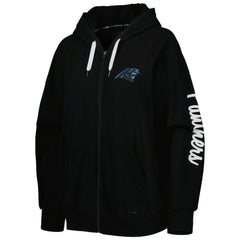 Carolina Panthers MSX by Michael Strahan Women's Emerson Lightweight Full-Zip Hoodie Black - NFL