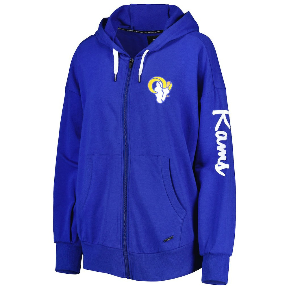 Los Angeles Rams MSX by Michael Strahan Women's Emerson Lightweight Full-Zip Hoodie Royal - NFL