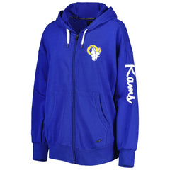 Los Angeles Rams MSX by Michael Strahan Women's Emerson Lightweight Full-Zip Hoodie Royal - NFL