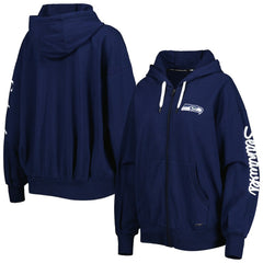 Seattle Seahawks MSX by Michael Strahan Women's Emerson Lightweight Full-Zip Hoodie College Navy - NFL