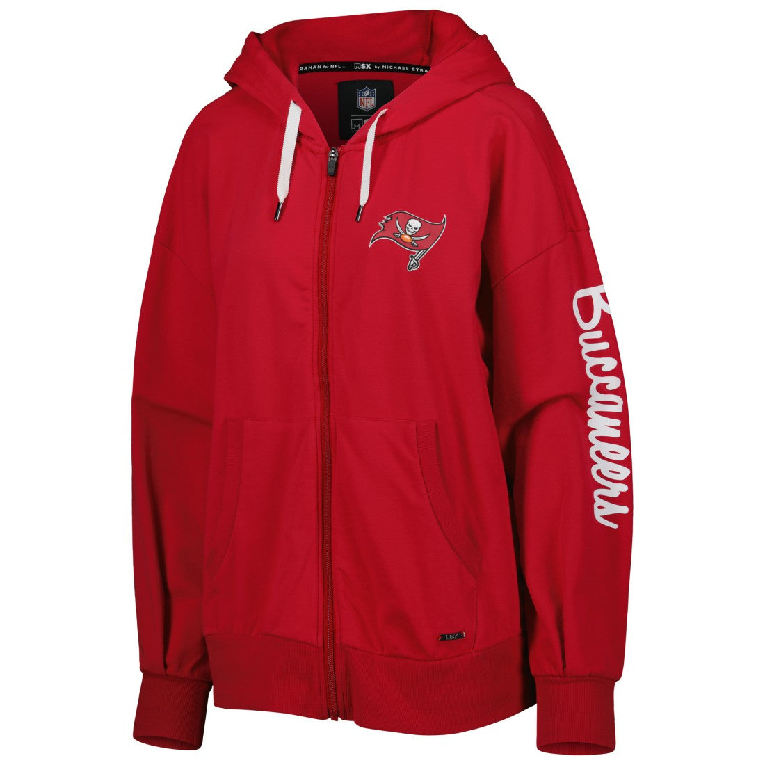 Tampa Bay Buccaneers MSX by Michael Strahan Women's Emerson Lightweight Full-Zip Hoodie Red - NFL
